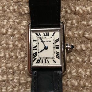 Cartier TNk Watch with Saphire
